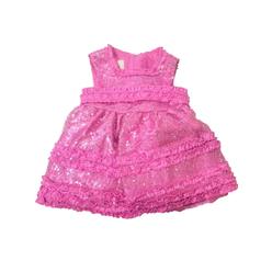 American Princess Infant Girls Sparkly Pink Satin Sequin Party Dress 6 Months