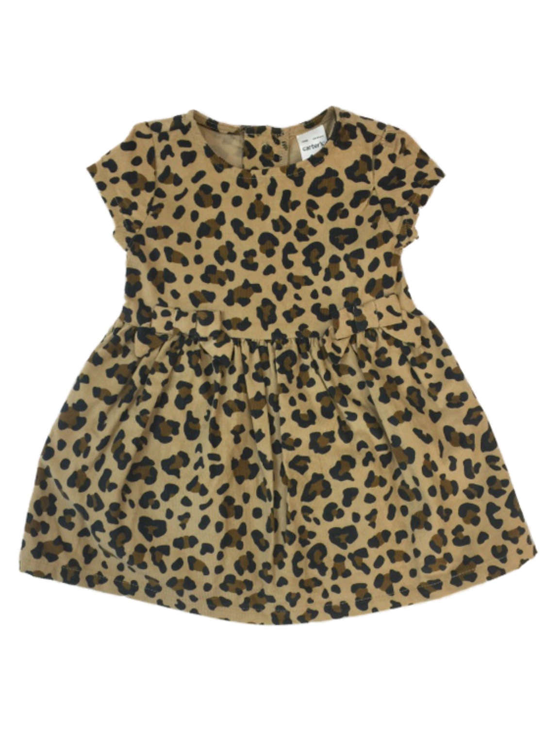 Carter's Carters Infant Girls Brown Leopard Corduroy Holiday Party Dress 6 Months