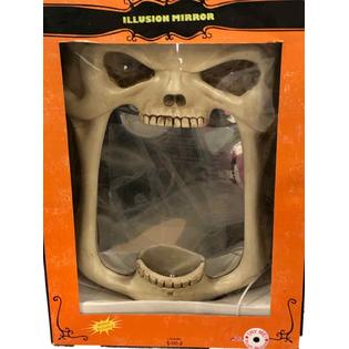 Motion Activated Light Up Illusion Mirror With Sound Skull Face