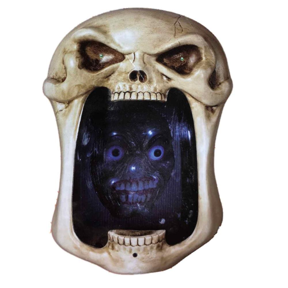 Halloween Motion Activated Light Up Illusion Mirror With Sound Skull Face Halloween Decor