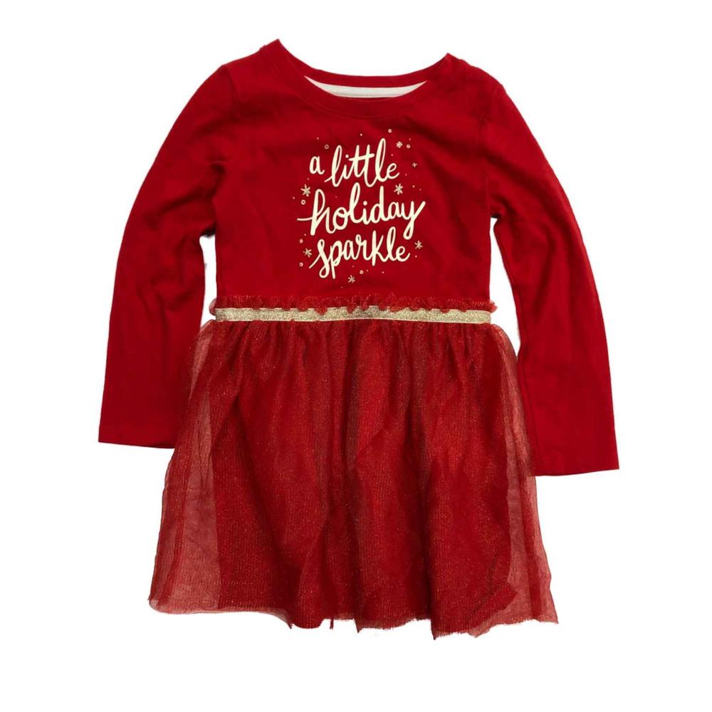 CatJack Girls Red Shimmer A Little Holiday Sparkle Tutu Christmas Dress