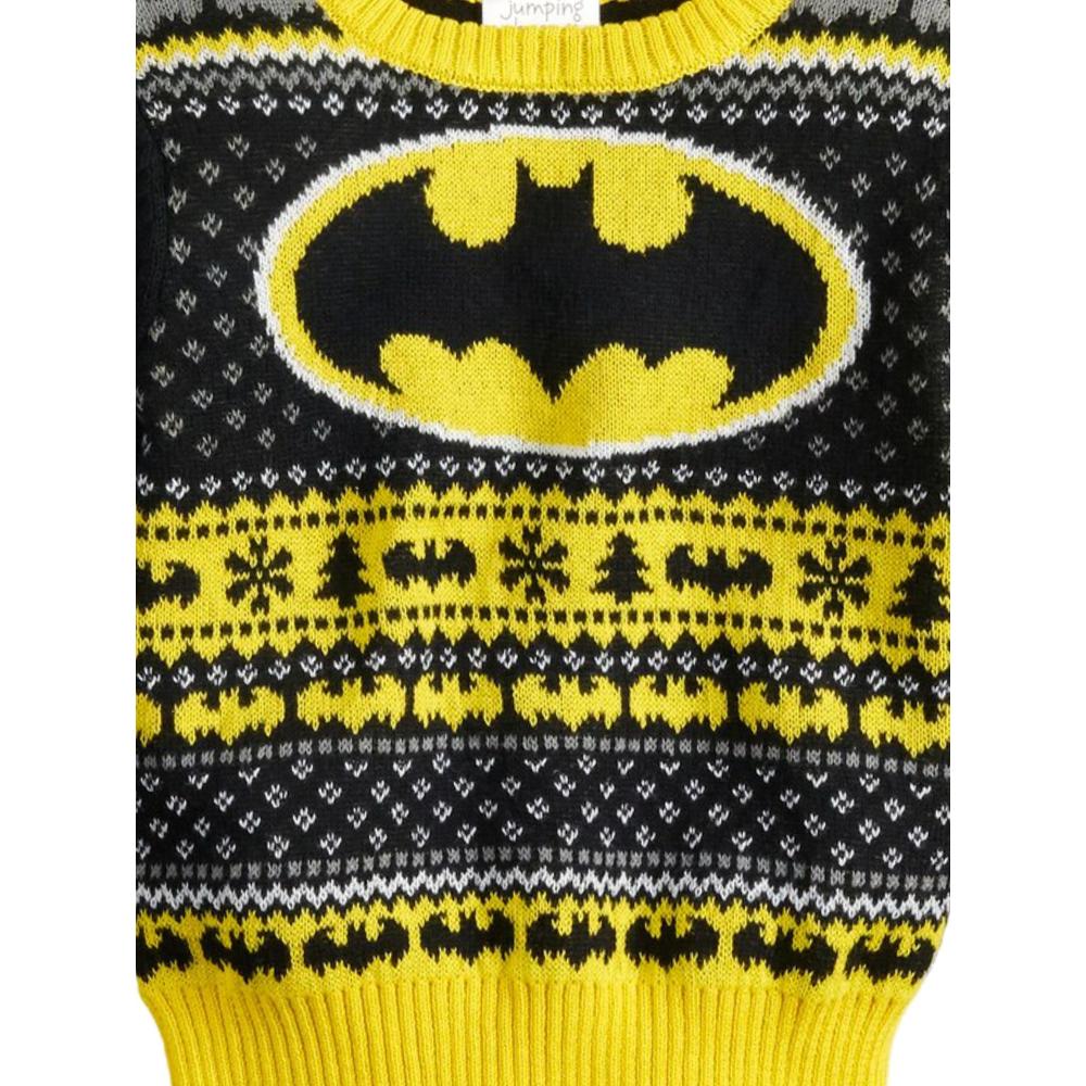 DC Comics Batman DC Comics Toddler Boys Bat Symbol Christmas Holiday Knit Sweater