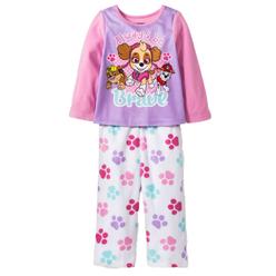 Nickelodeon Paw Patrol Toddler Girls Always Be Brave Sky Marshall Rubble Pajama Sleep Set 2T