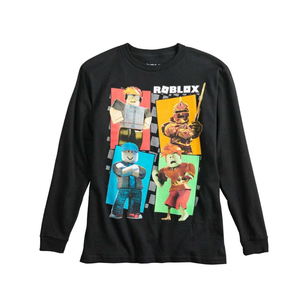 Boys Black Roblox Multi Character Long Sleeve T Shirt Tee X Large Roblox T Shirt Images Black Roblox T Shirt Images Black Boys Black Roblox Multi Character Long Sleeve T Shirt Tee X Large