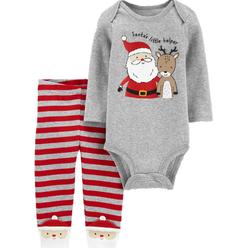Carter S Carters Infant Boys Gray Santas Little Helper Creeper Pants Christmas Outfit Carter S Carters Infant Boys Gray Santas Little Helper Creeper Pants Christmas Outfit