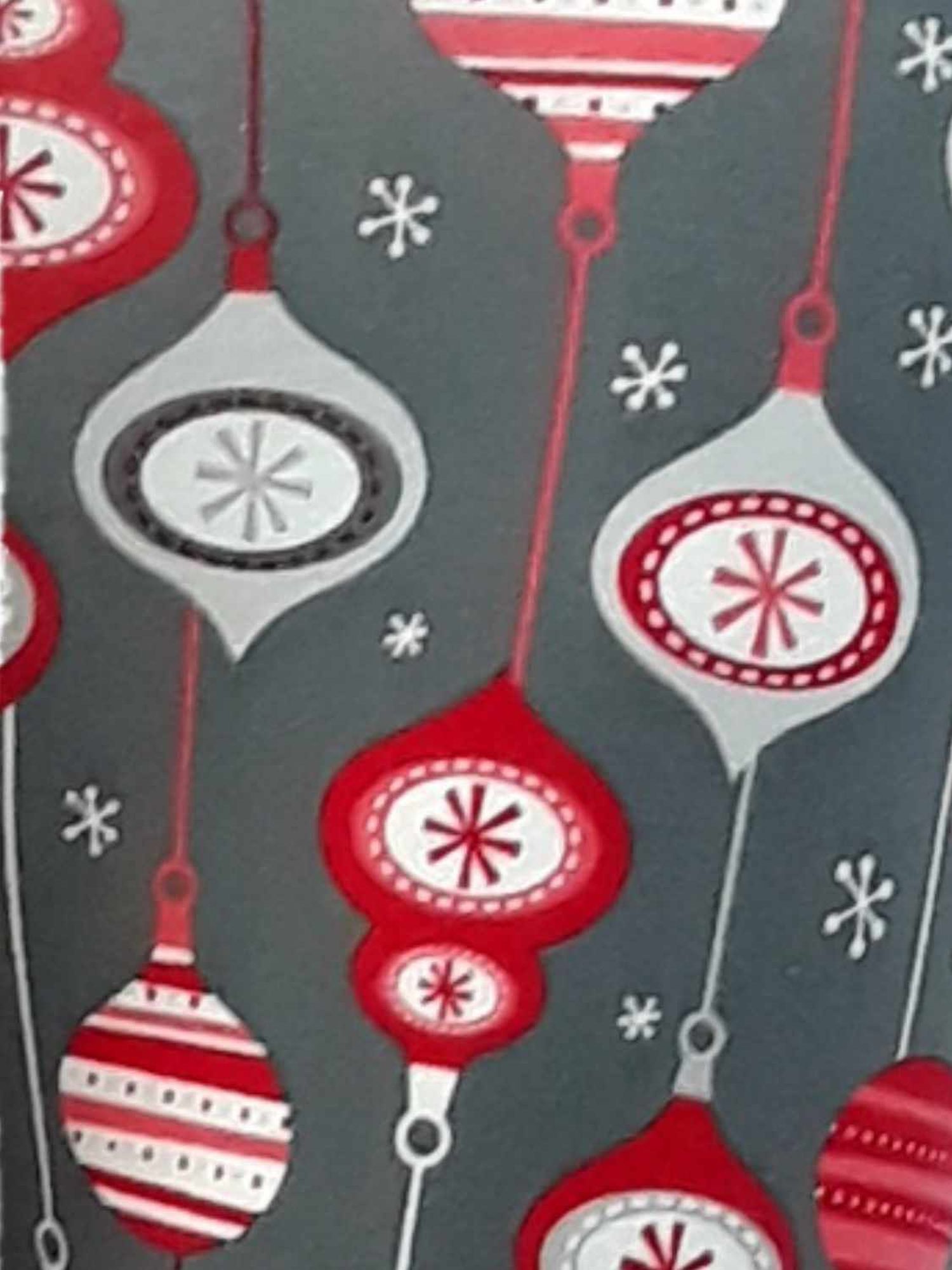 NOBO Womens Gray White Red Christmas Tree Holiday Ornament Snowflake Leggings XS