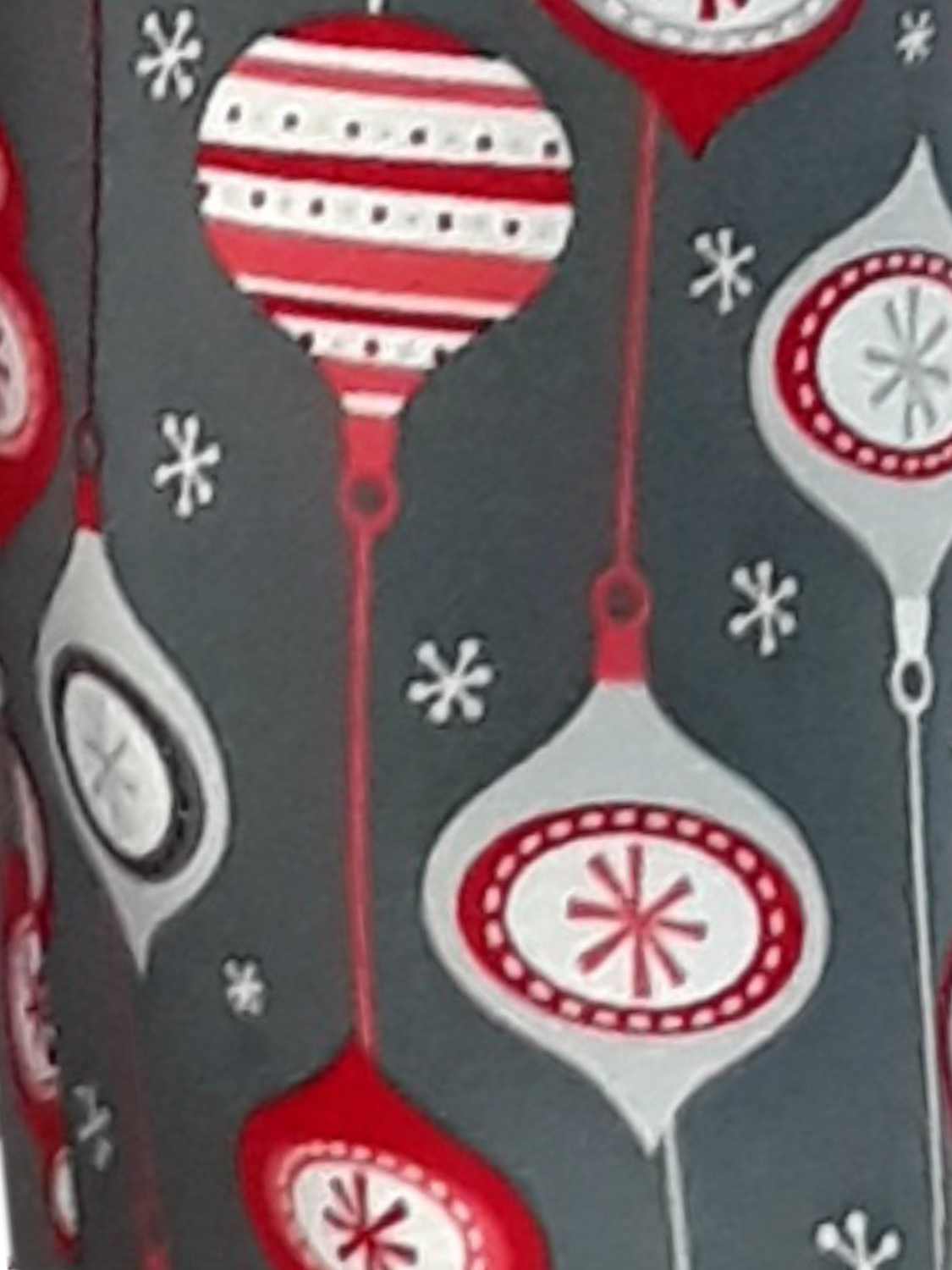 NOBO Womens Gray White Red Christmas Tree Holiday Ornament Snowflake Leggings XS