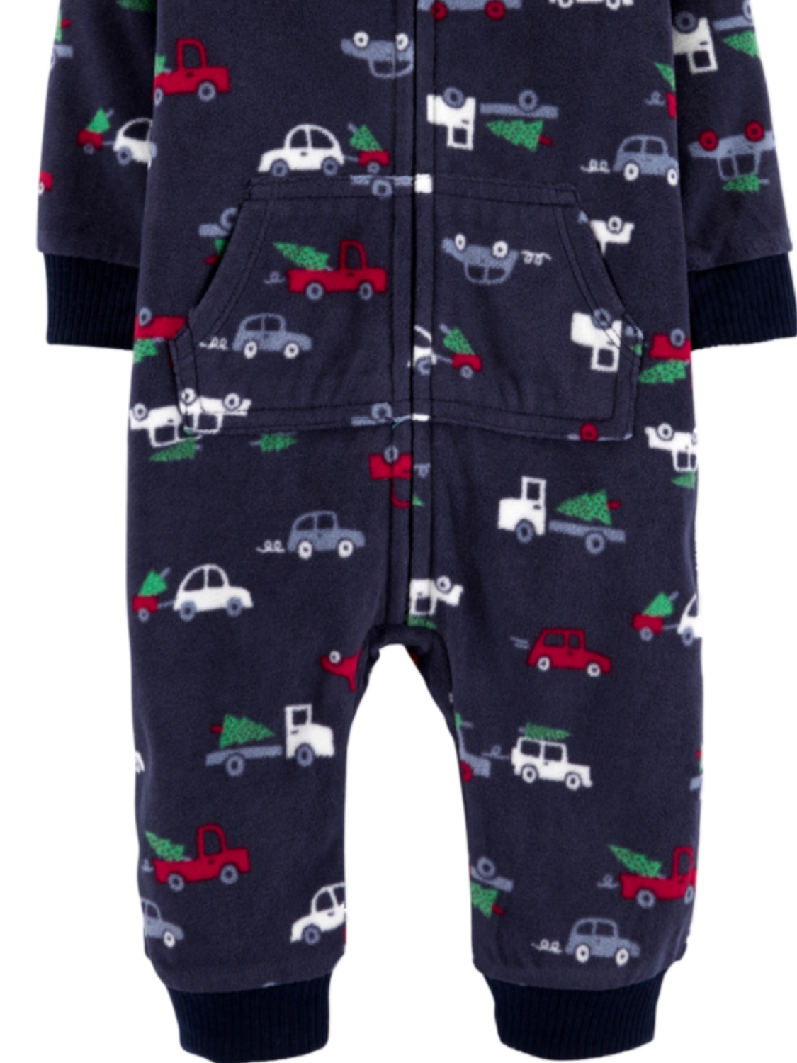 Carter's Carters Infant Boys Blue Cars & Trucks Hoodie Jumpsuit Coverall Baby Outfit