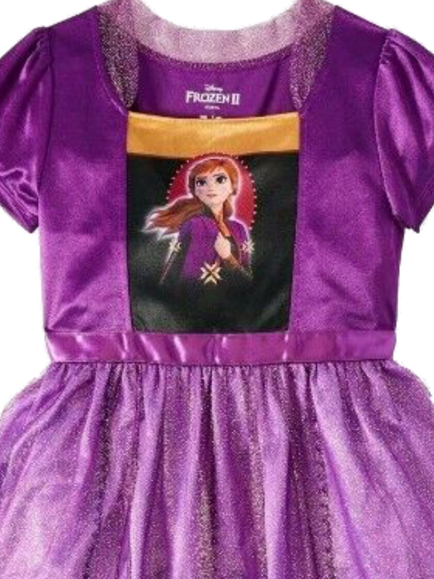 Disney Frozen 2 Toddler Girls Purple Sparkle Anna Nightgown