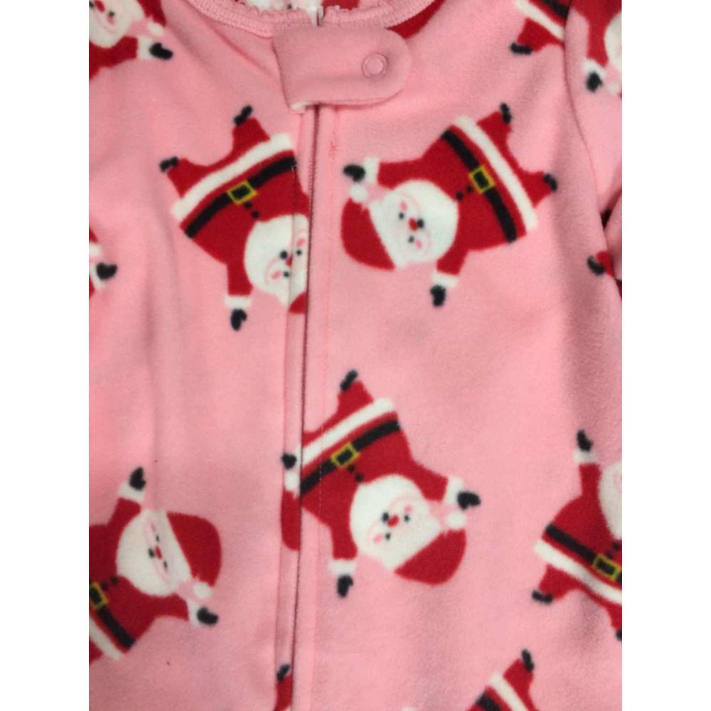 Carter's Carters Infant & Toddler Girls Fleece Santa Claus Christmas Sleeper Pajamas