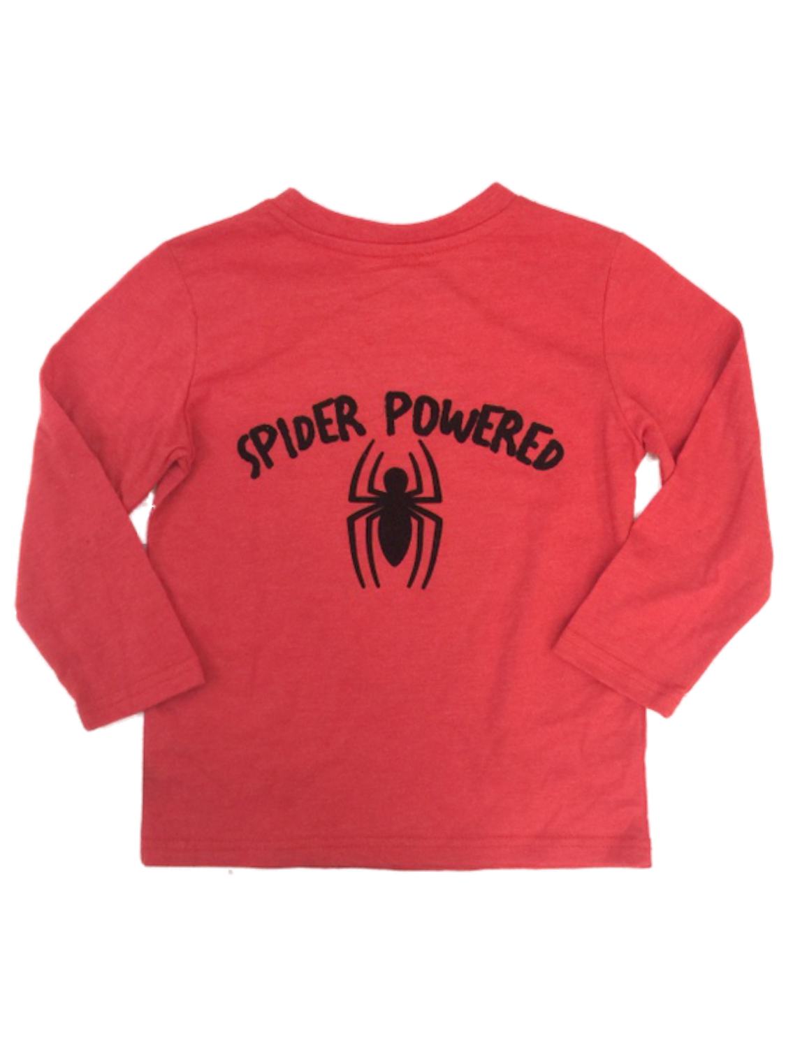 Marvel Comics Toddle Boys Long Sleeve Red Spider-Man Spider Powered Shirt 2T