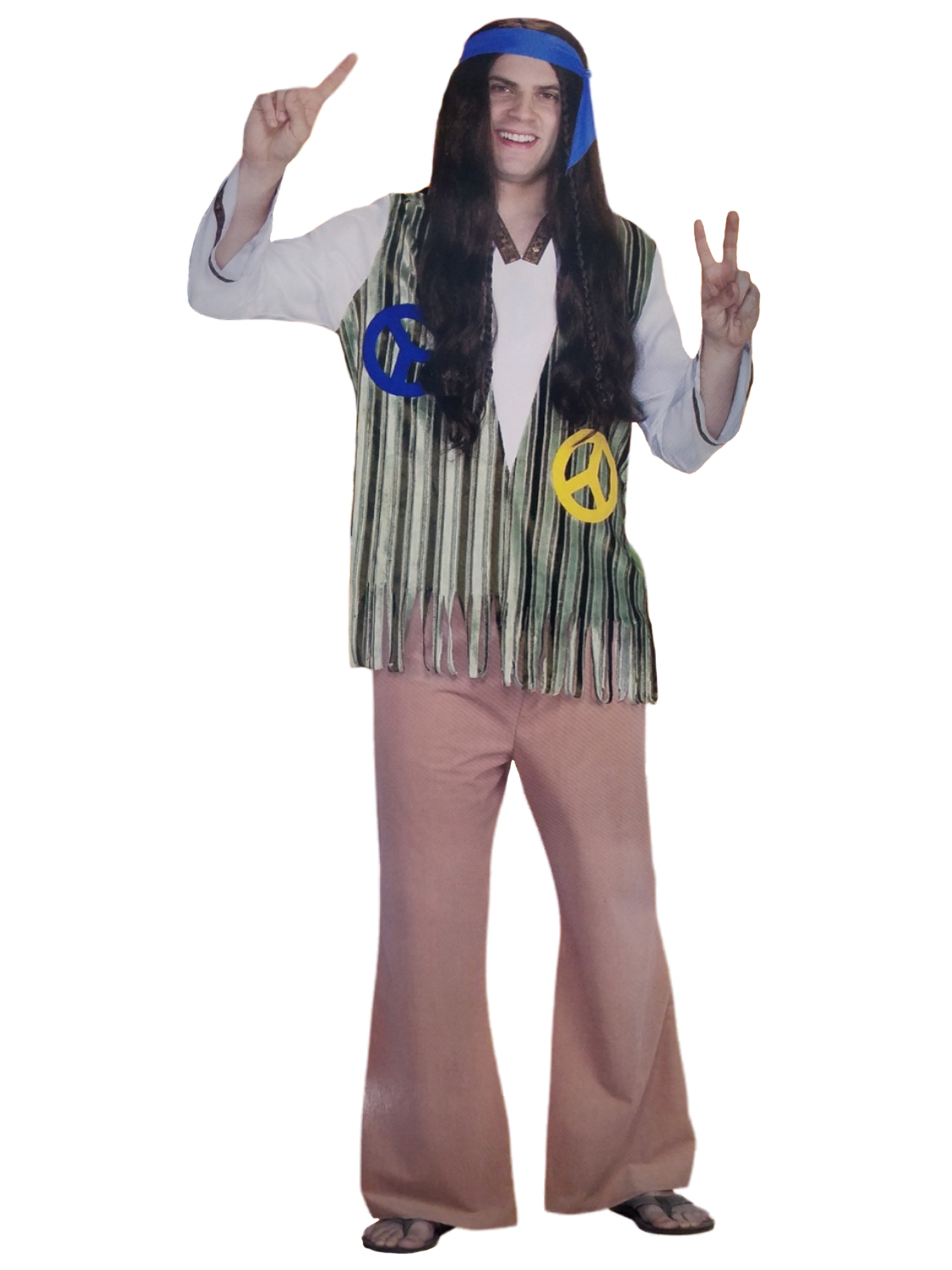 Mens Hippie Free Spirit Bohemian Flower Child Halloween Costume X Large Mens Hippie Free Spirit Bohemian Flower Child Halloween Costume X Large