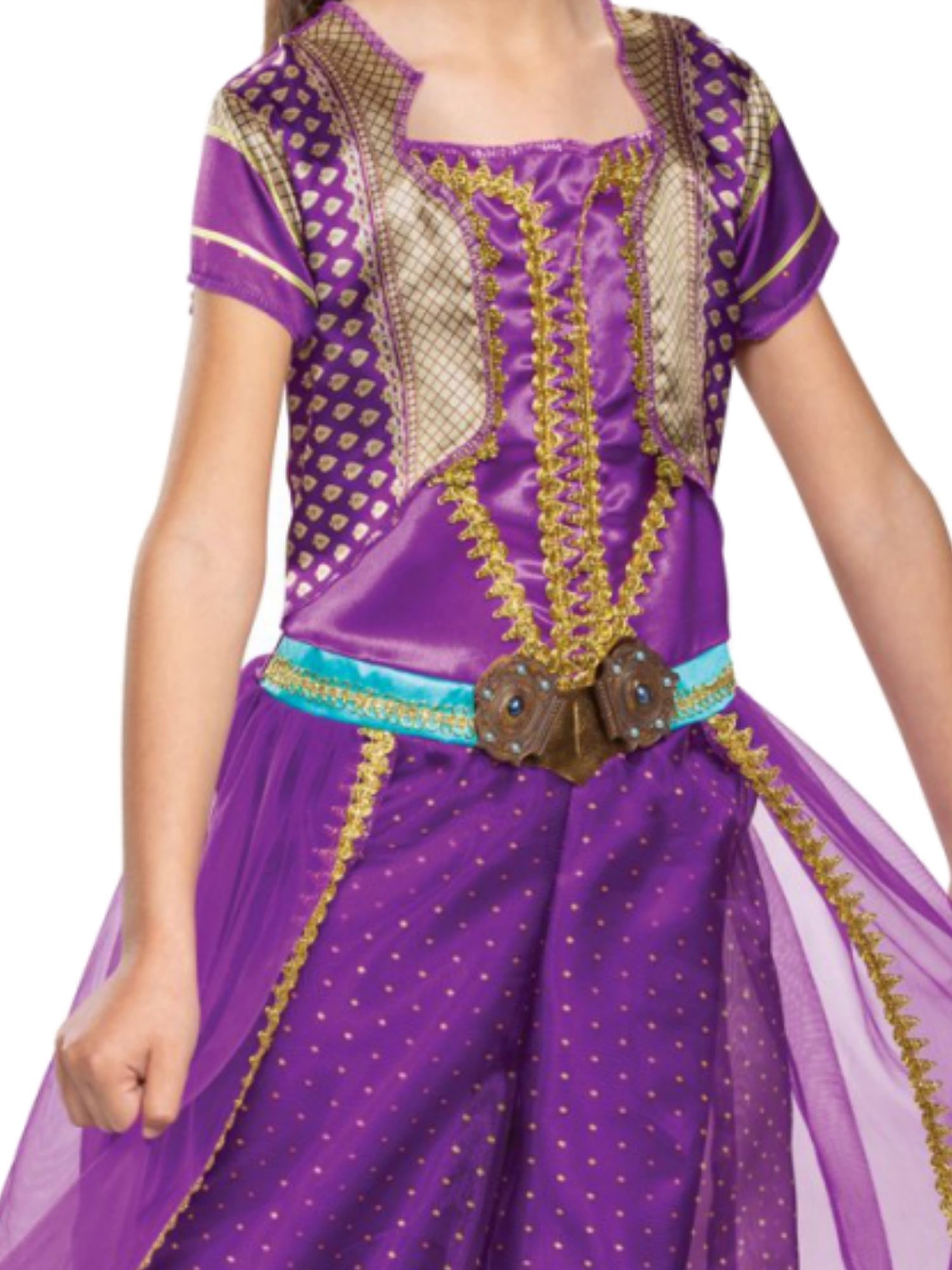 Disguise Disney Aladdin Girls Purple Jasmine Shimmer Halloween Costume Medium