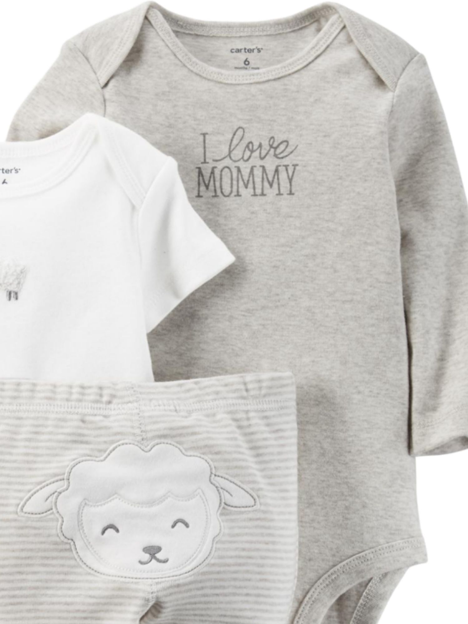 Carter S Carters Infant Boys White Sheep Bodysuit I Love Mommy 3