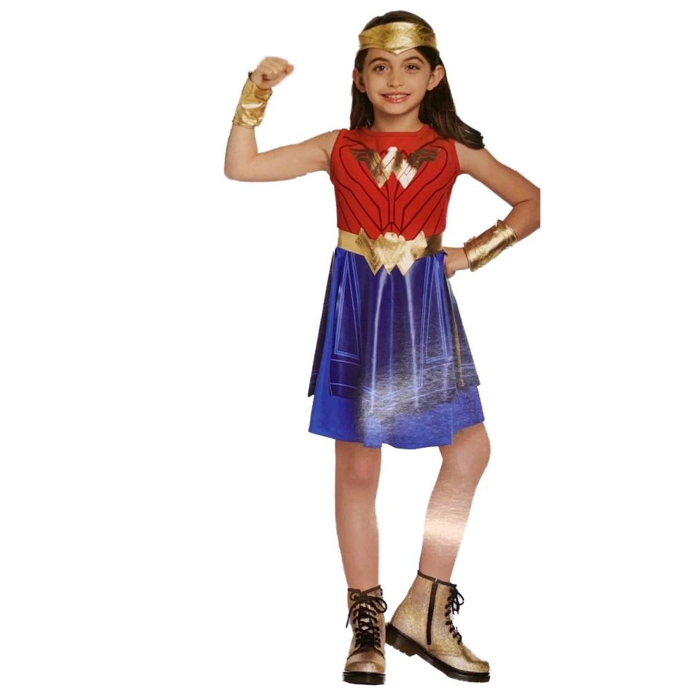 DC Comics DC Girls  Red & Blue Wonder Woman Pleated Halloween Costume Dress