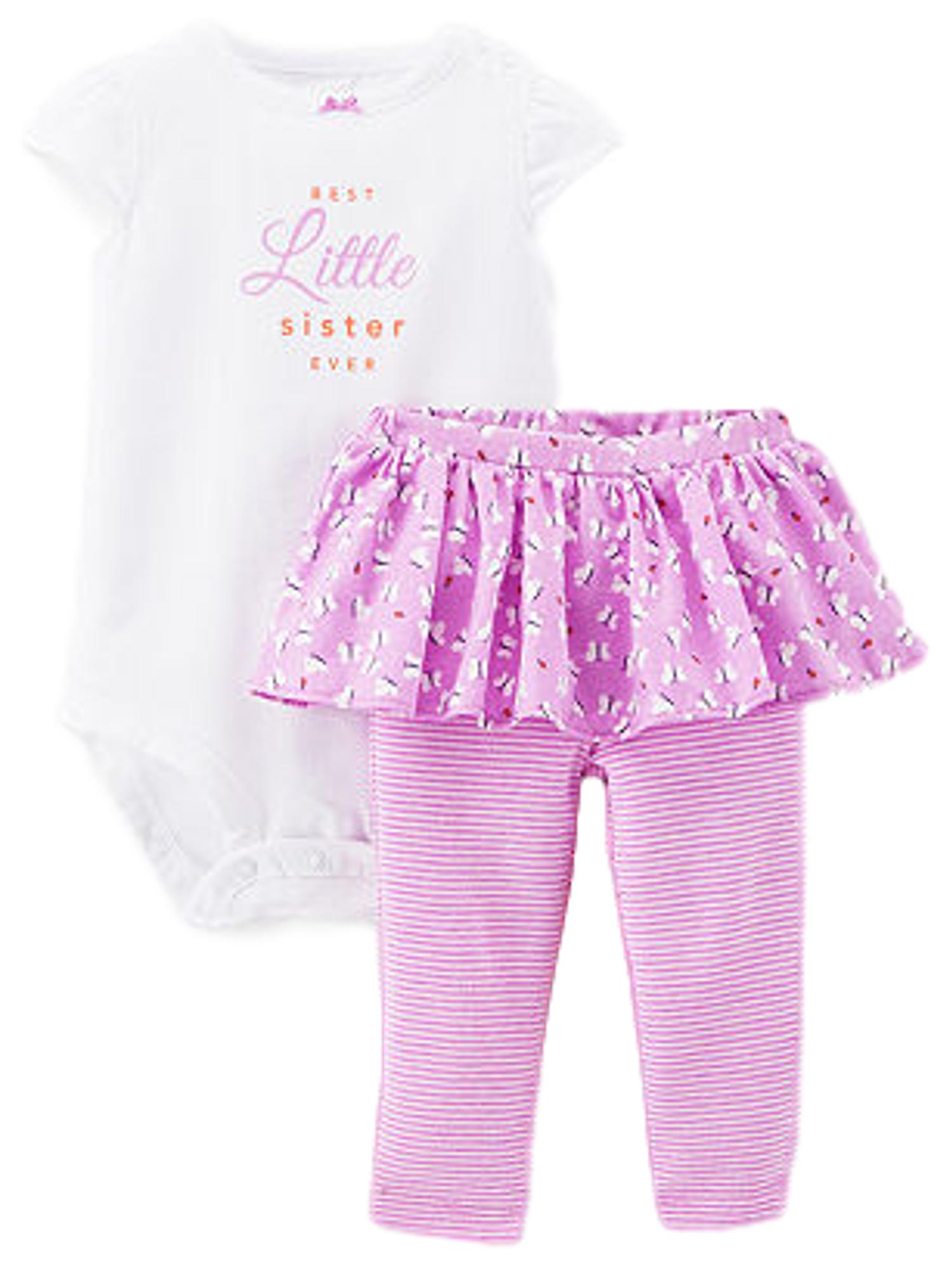 Carter S Carters Infant Baby Girl Best Little Sister Ever 2 Pc
