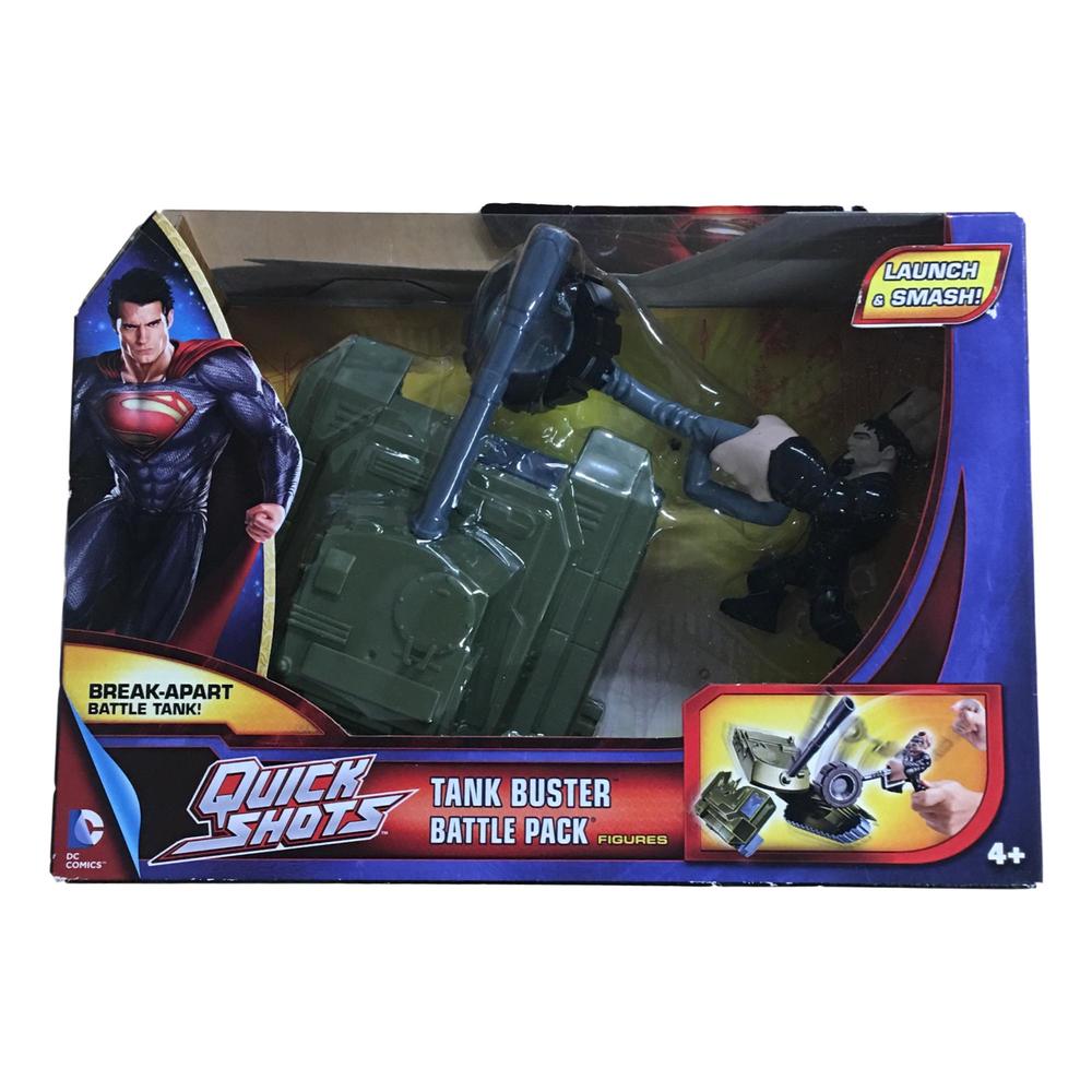 Mattel Superman Man of Steel Quick Shots Launch & Smash Tank Buster Battle Pack Playset