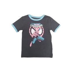 Disney Amazing Spiderman Girls Gray Spider-Man Short Sleeve T-Shirt Tee Shirt