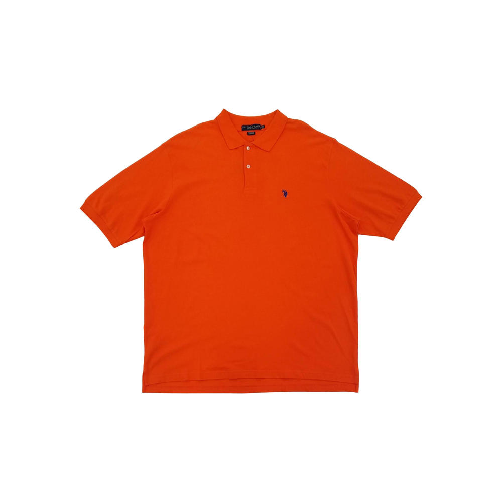 U.S. Polo Assn. Mens Big & Tall Orange Golf Polo T-Shirt 3XLT