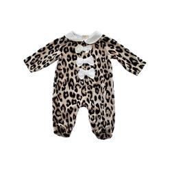 First Impressions Infant Baby Girls Leopard Animal Print Sleeper Baby Outfit 0-3 Months