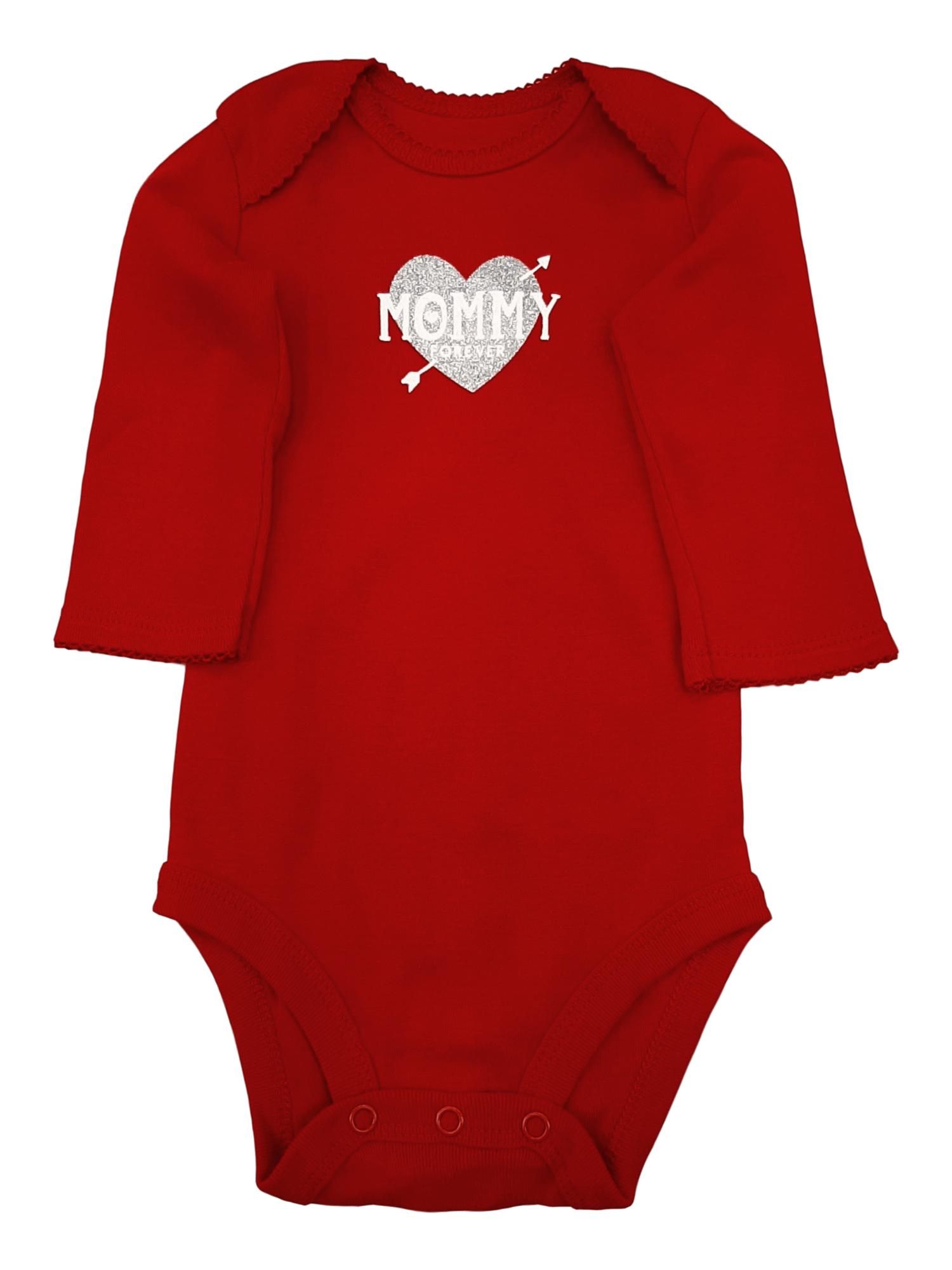 Carter's Carters Infant Girls Red Mommy Forever Valentines Day Heart Bodysuit
