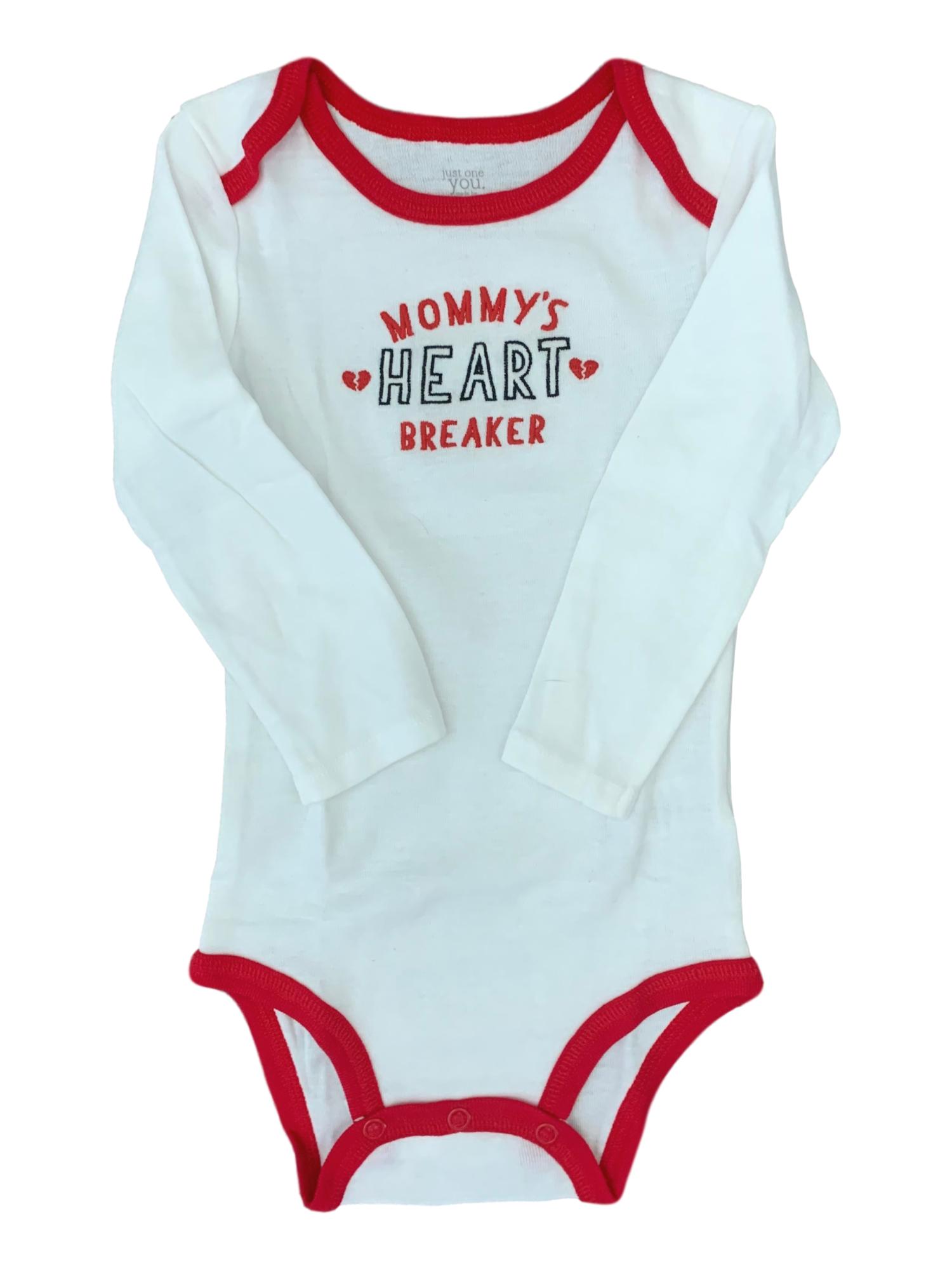 Carter's Carters Infant Boys & Girls Mommy's Heart Breaker White Bodysuit Creeper 12M