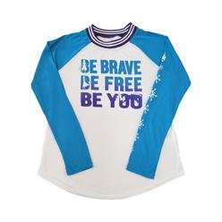 Disney Frozen Junior Womens Be Brave... Long Sleeve T-Shirt Tee Shirt M(7-9)