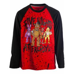 Five Nights at Freddy's Boys Red & Black Speckle Five Nights At Freddy's Long Sleeve T-Shirt Tee