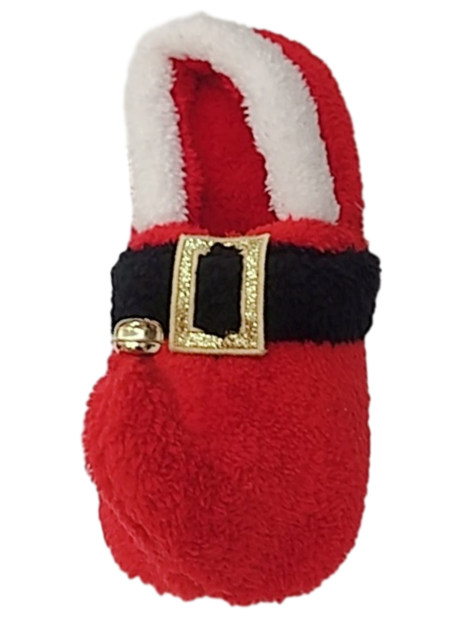 PJ Couture Womens Fuzzy Red & White Santa Suit Slippers Christmas House Shoes M 7-8