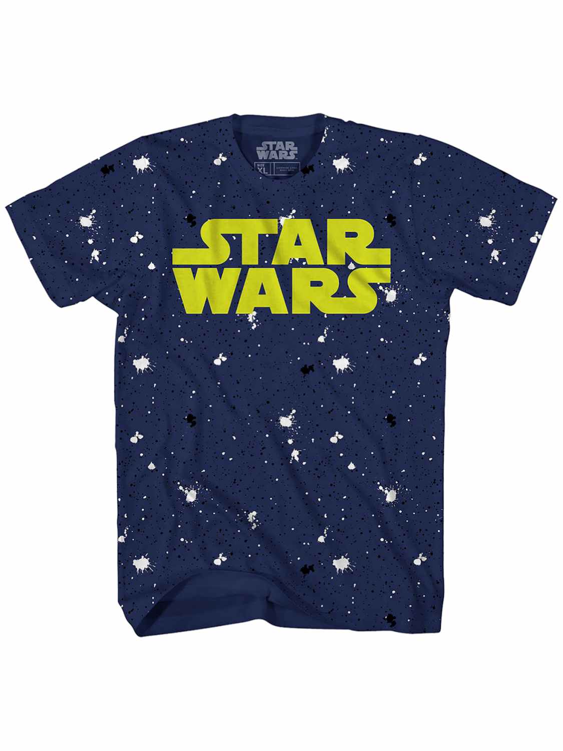 Star Wars Boys Blue & Yellow Splatter Paint Star Wars T-Shirt Tee Shirt
