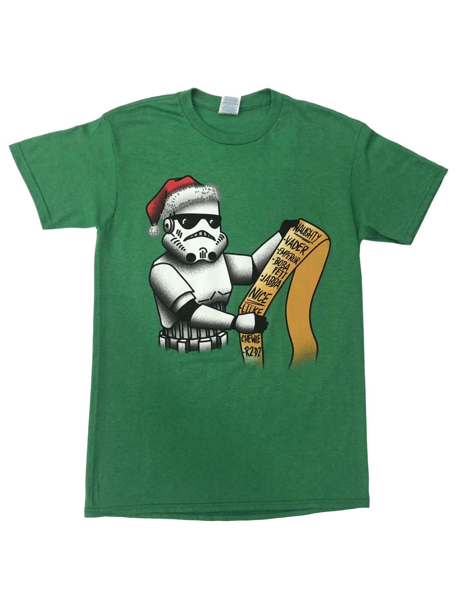 Star Wars Mens Stormtrooper Green Christmas T-Shirt Xmas Tee Shirt