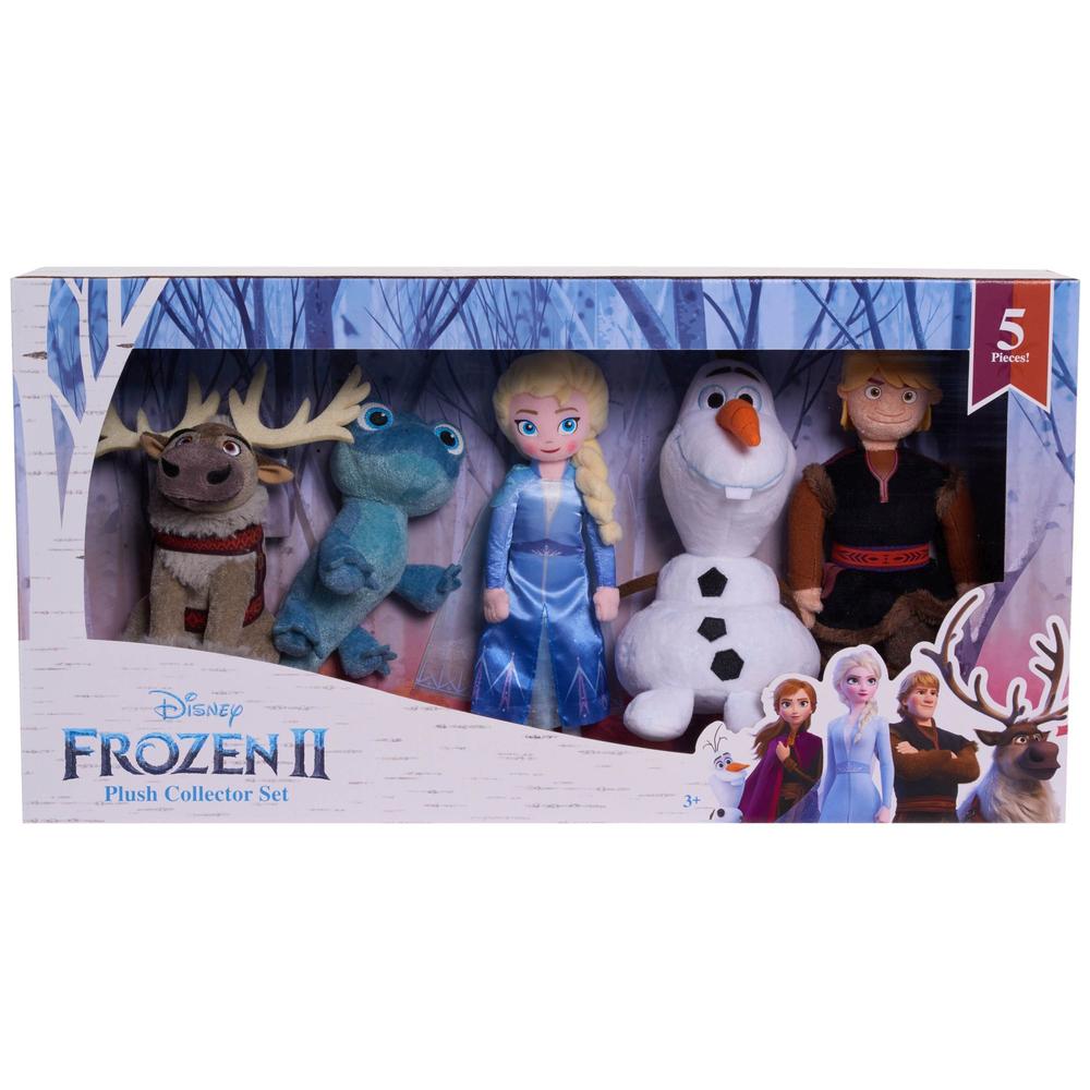 Disney Frozen Plush Collector Set with Elsa, Kristoff, Sven, Olaf & Salamander