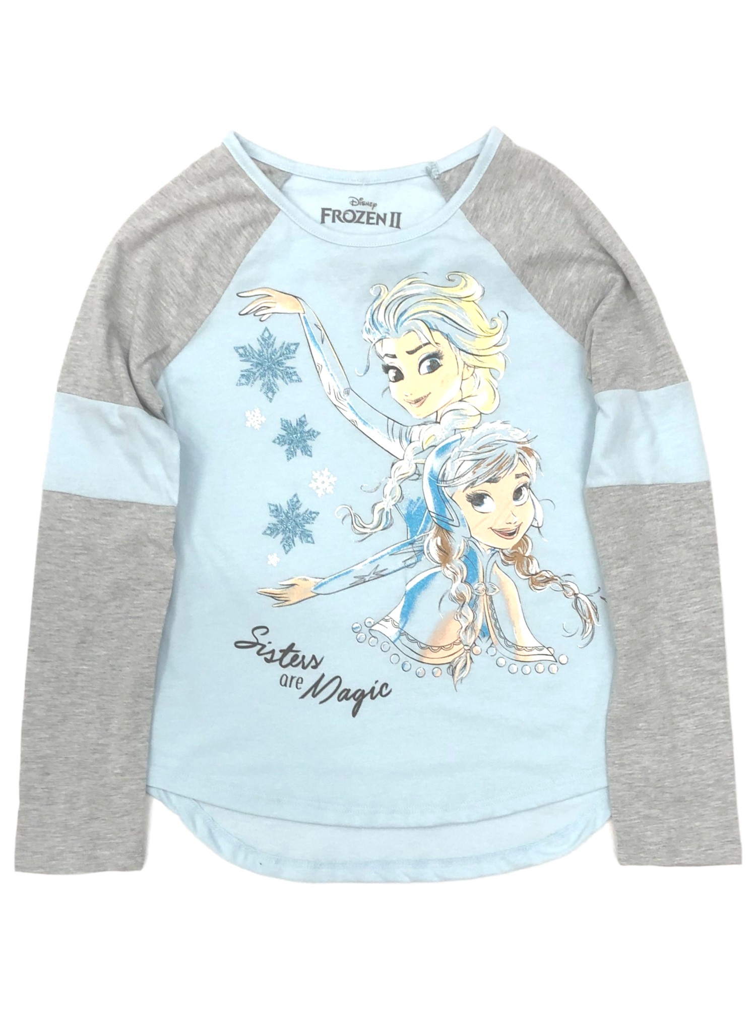 Disney Frozen Girls Long Blue Sisters Are Magic Elsa & Anna T-Shirt Shirt