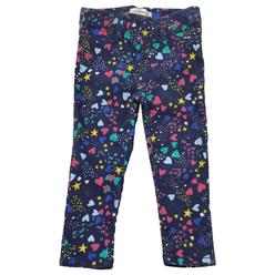 Jordache Toddler Girls Cute Navy Blue Denim Hearts Stars Print Jeans Stretchy Pants 2T