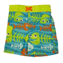 Joe Boxer Infant Boys Blue Skeleton Fish Swim Trunks Board Shorts