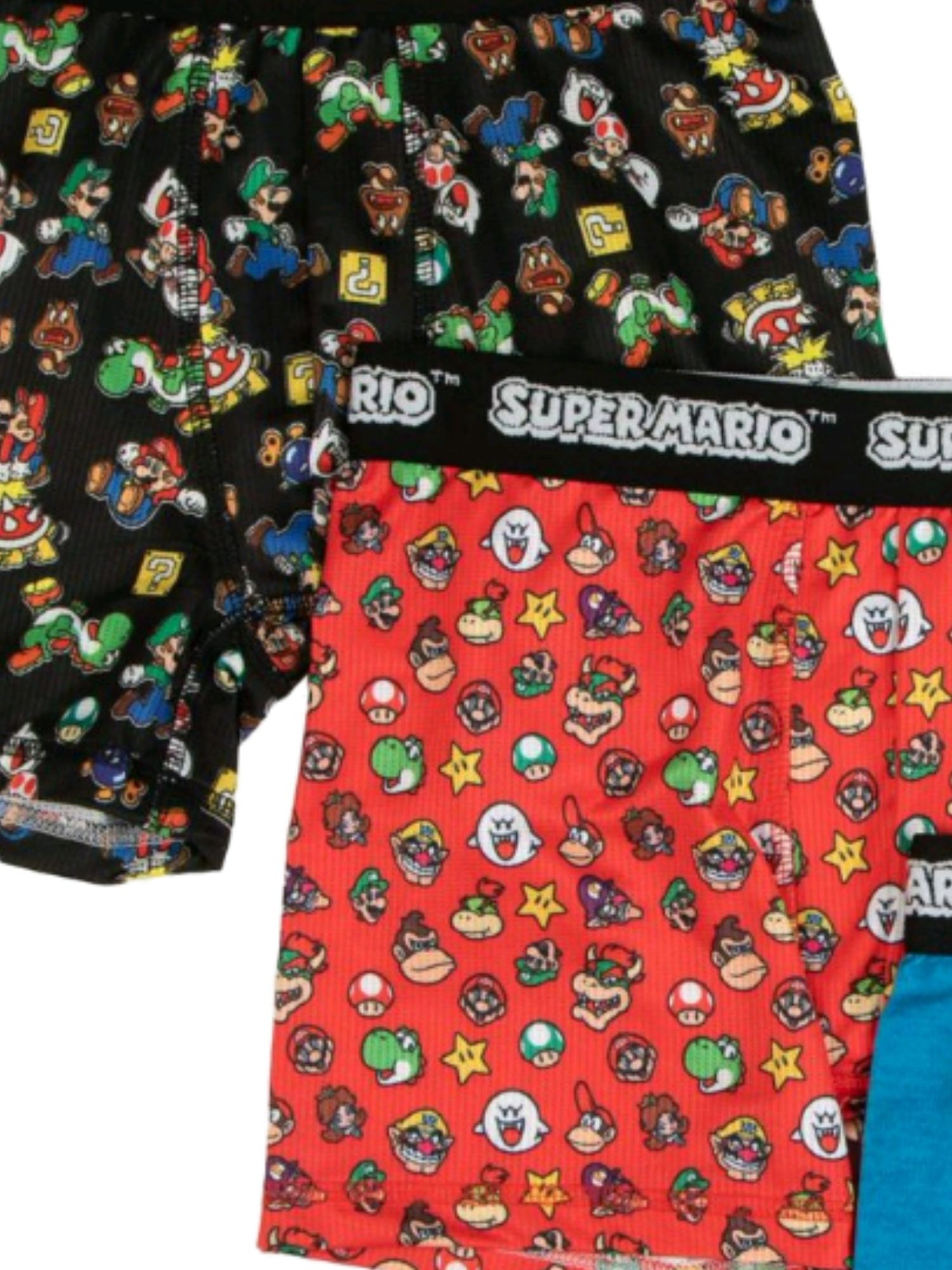 Bioworld Boys Super Mario Spiny & Mario 3pc Boxer Briefs Boxer Shorts Set Underwear