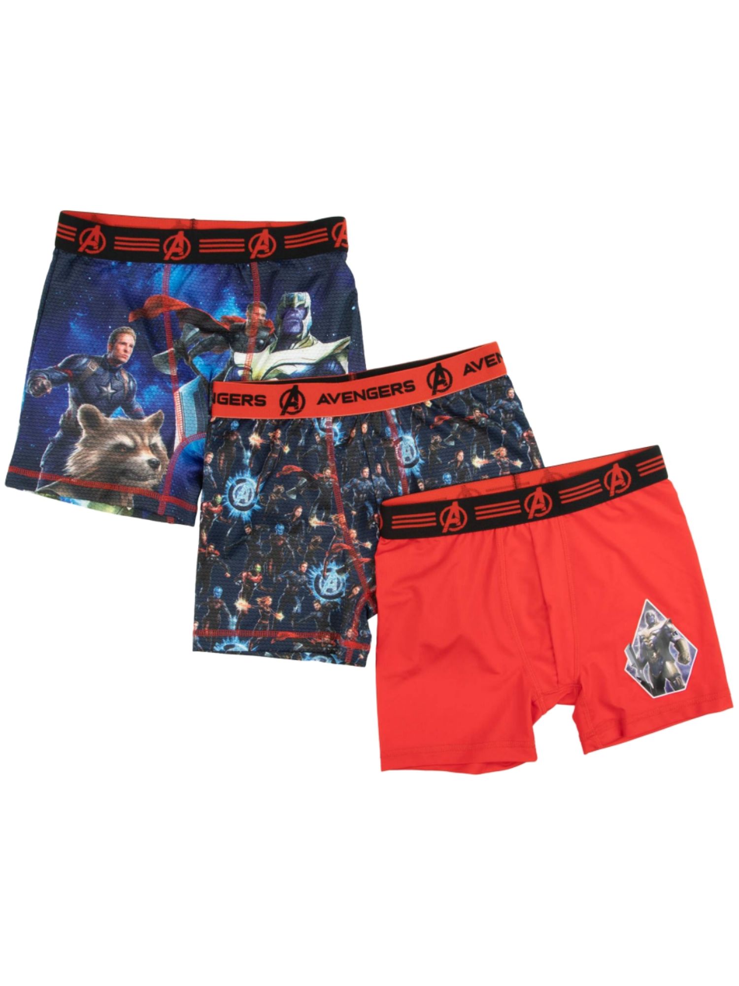 Bioworld Marvel Boys Avengers Infinity War 3pc Boxer Briefs Boxer Shorts  Set Underwear