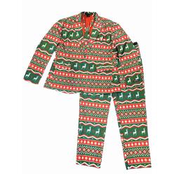 Suitmeister Mens Red Green Reindeer Christmas Suit Sportscoat Blazer Pants & Tie Set 2XL