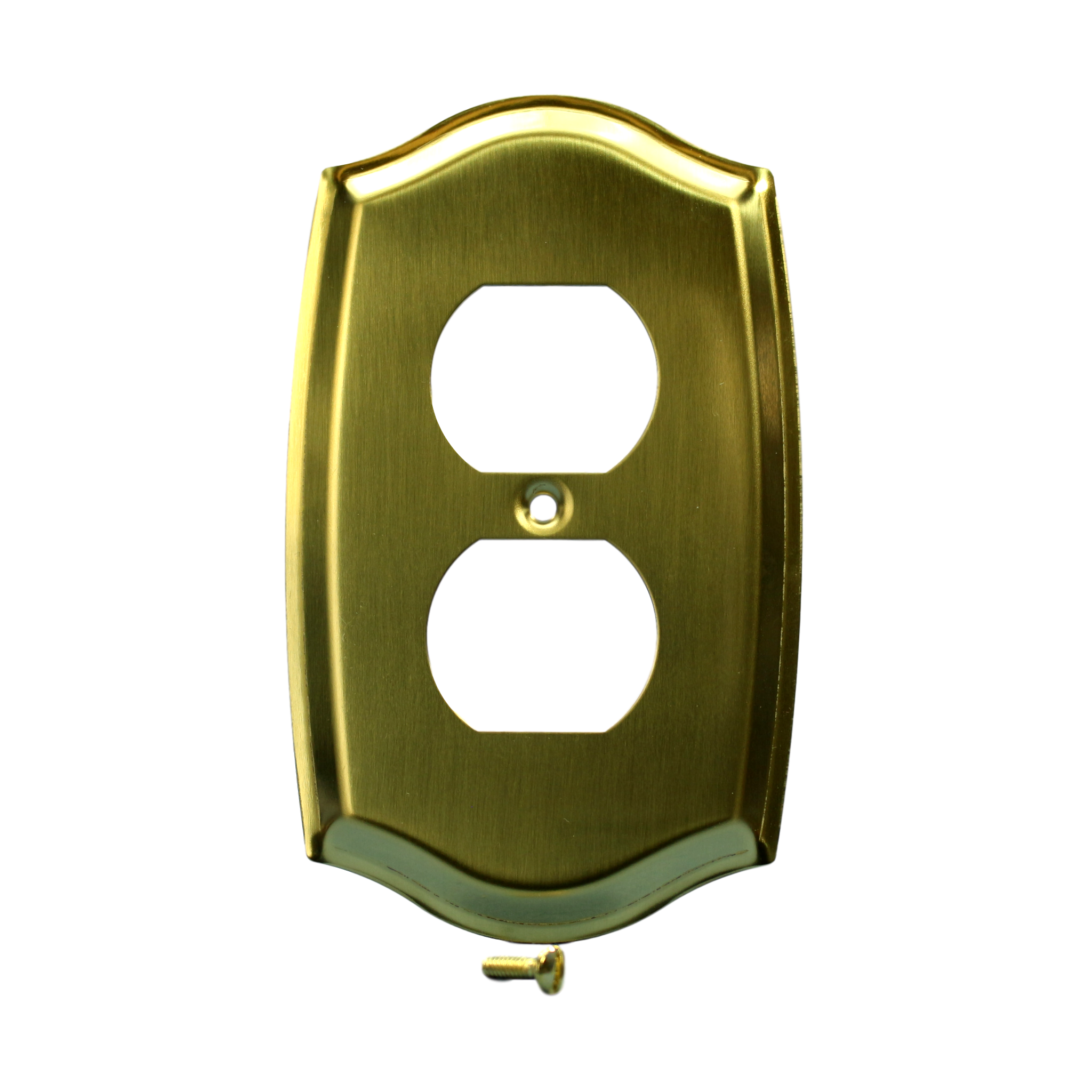 Leviton Brass Metal Receptacle Wallplate Duplex Outlet Cover 89603-CBR