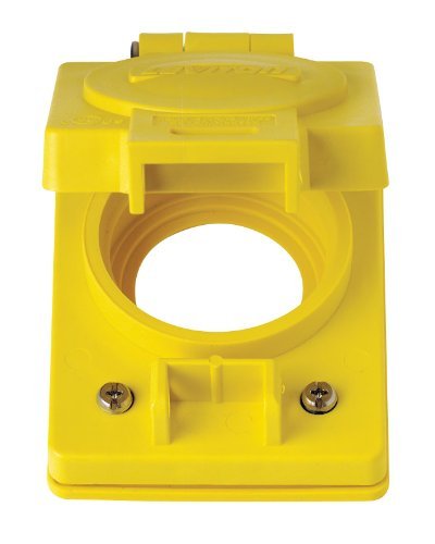 Leviton Yellow Wetguard 20A Locking Receptacle Outlet Flip Cover 60W04