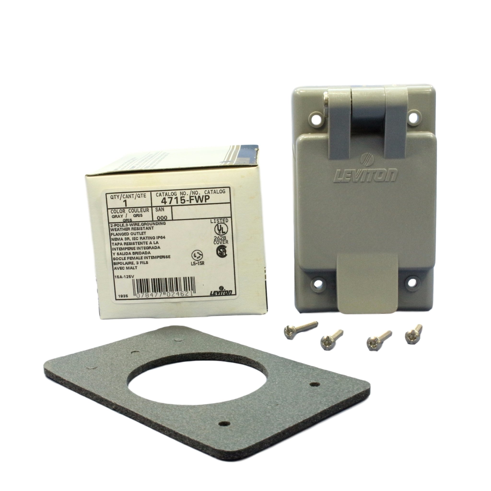 Leviton L5-15 Locking Flanged Outlet Outdoor Cover 15A