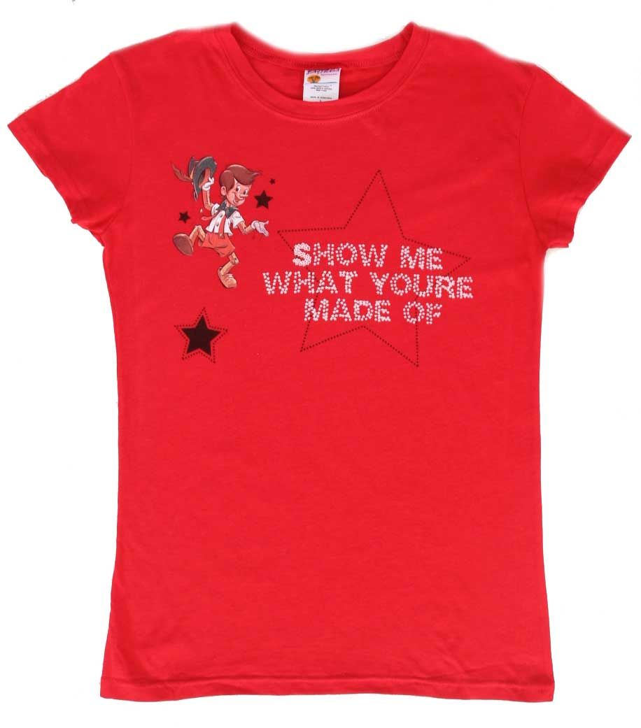 Pinocchio Show Me What Your Made Of Girls T-Shirt Tee