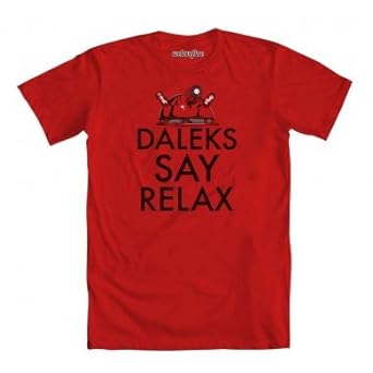 Doctor Who Daleks Say Relax Adult Red T-Shirt Tee