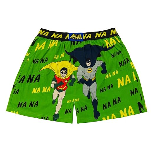 DC Comics Batman and Robin Adult Boxer Shorts with Cape