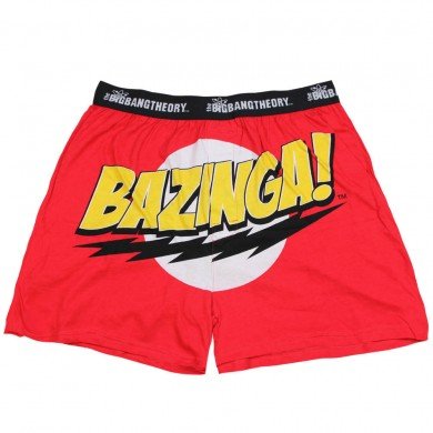 The Big Bang Theory Bazinga! Classic Cotton Red Boxers