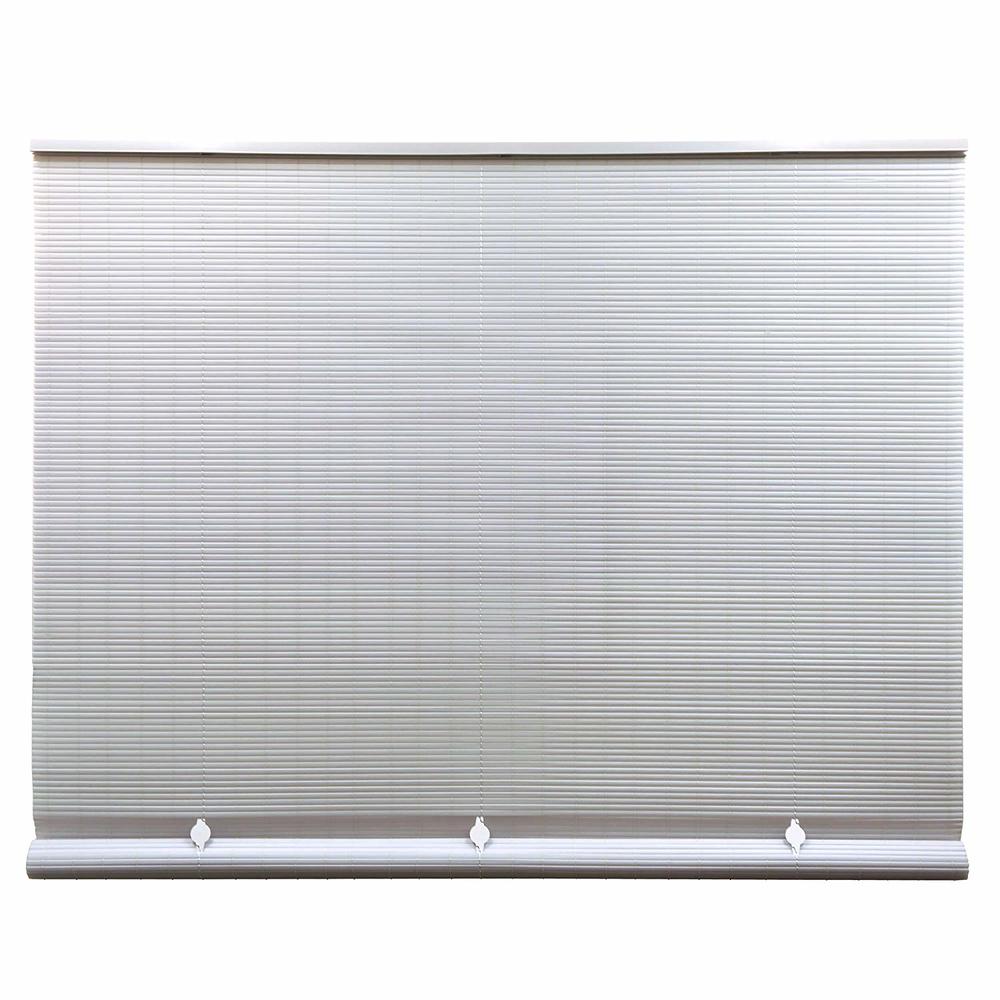 Lewis Hyman Roll Up Blind Cord Free 1/4 Inch Oval PVC Shade, White, 48 Inches x 72 Inches