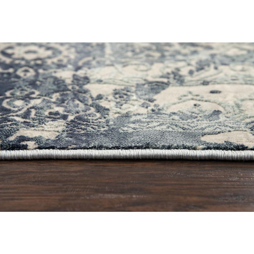 Rizzy Rugs Chelsea Area Rug CHS107 Gray/Teal Rings Petals