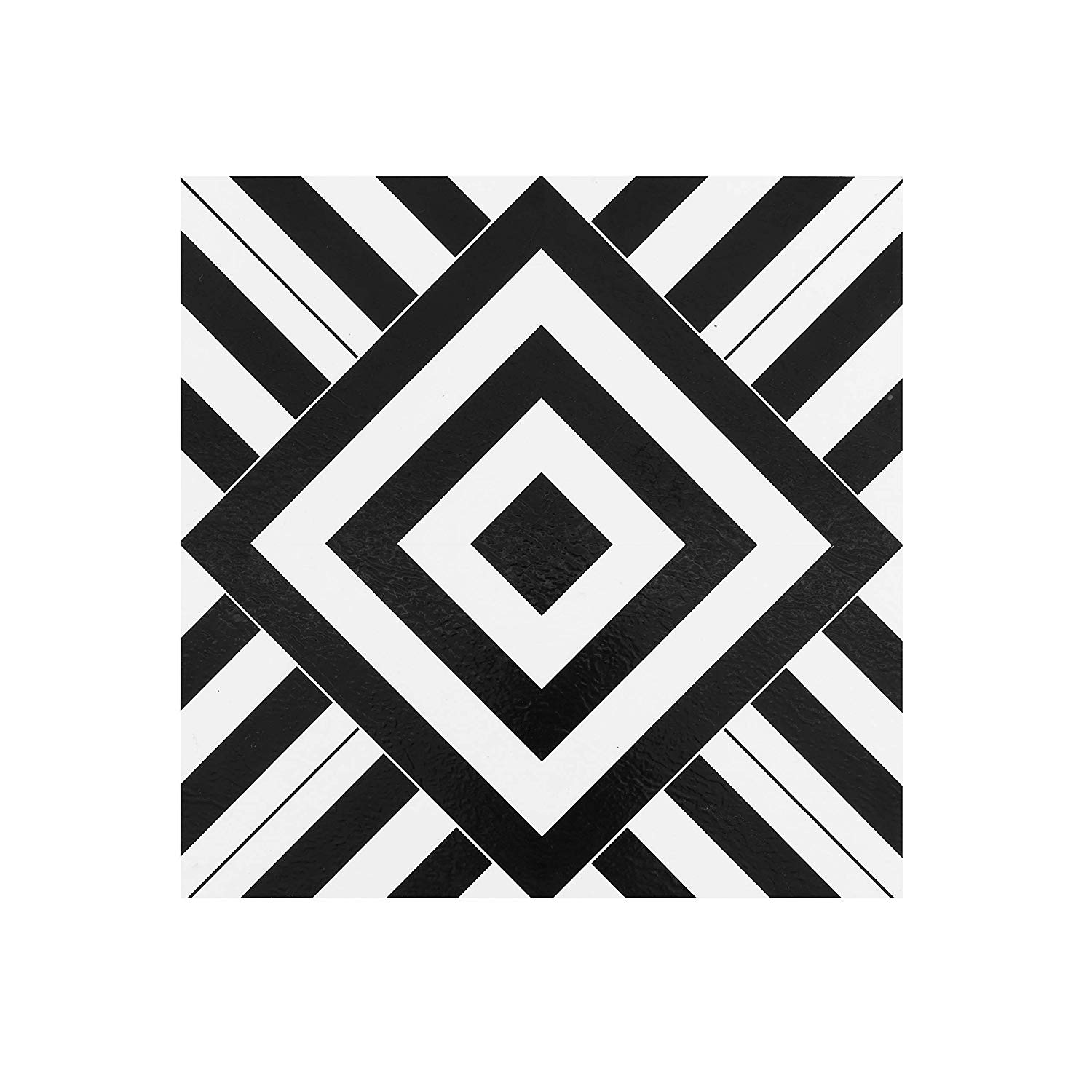 Achim Home Furnishing Retro 12" x 12" Self Adhesive Floor Tiles Geometric 20 Tiles/box