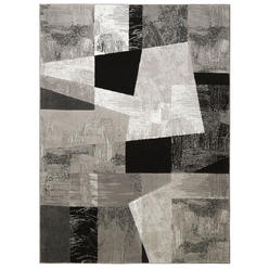 Home Dynamix Modern Abstract Multi-Color Gray with Geometric Blocks Squares Carpet