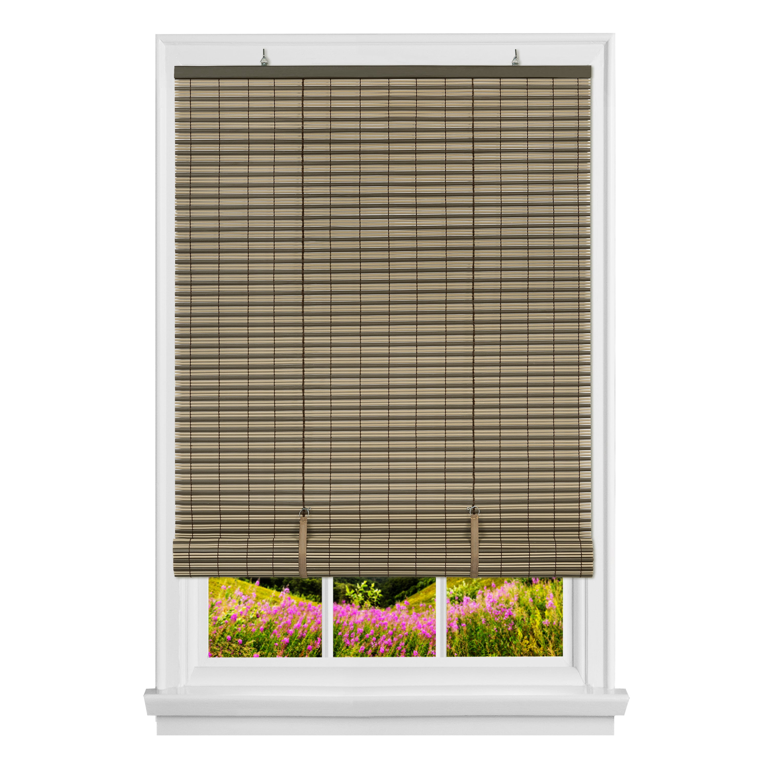 LIVE LIFE Eclipse Cordless Vinyl Roll-Up Blind 72x72 - Cocoa/Almond